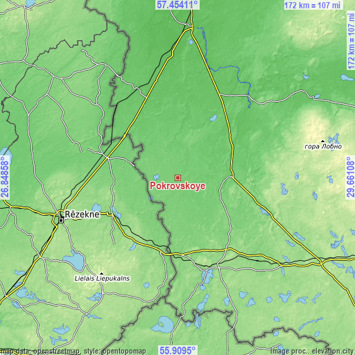 Topographic map of Pokrovskoye