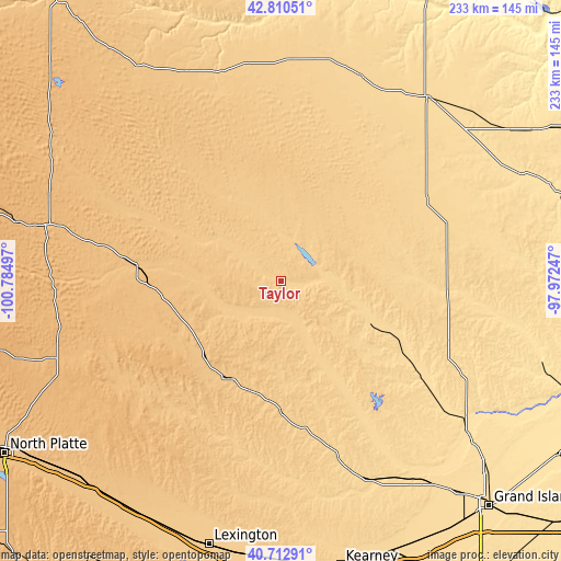 Topographic map of Taylor