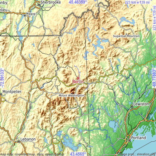 Topographic map of Berlin