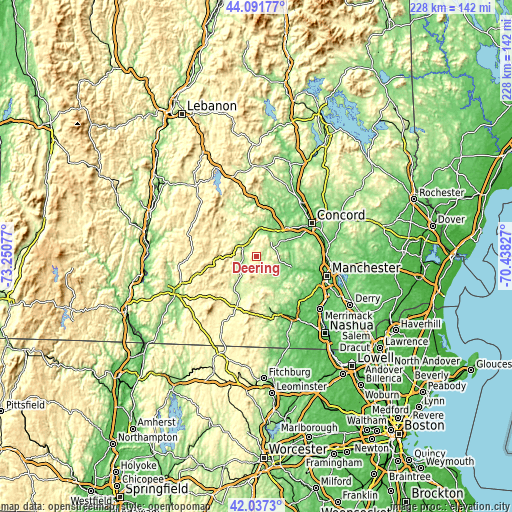 Topographic map of Deering