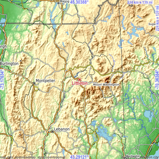 Topographic map of Littleton