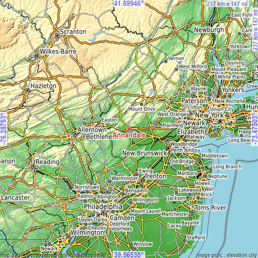 Topographic map of Annandale