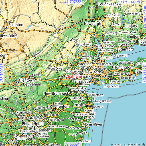 Topographic map of Chatham