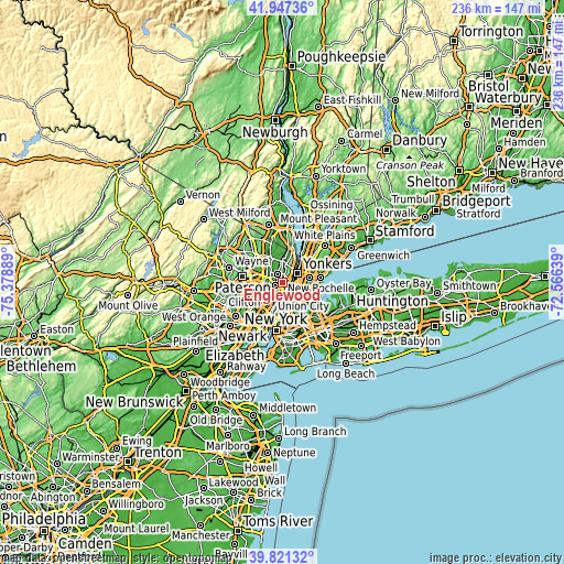 Topographic map of Englewood