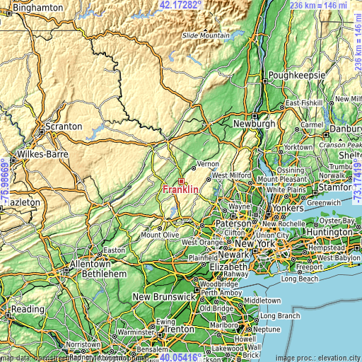 Topographic map of Franklin