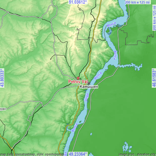 Topographic map of Petrov Val