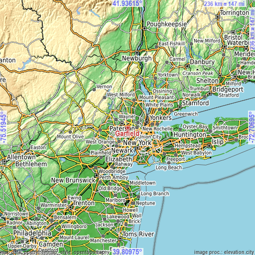 Topographic map of Garfield