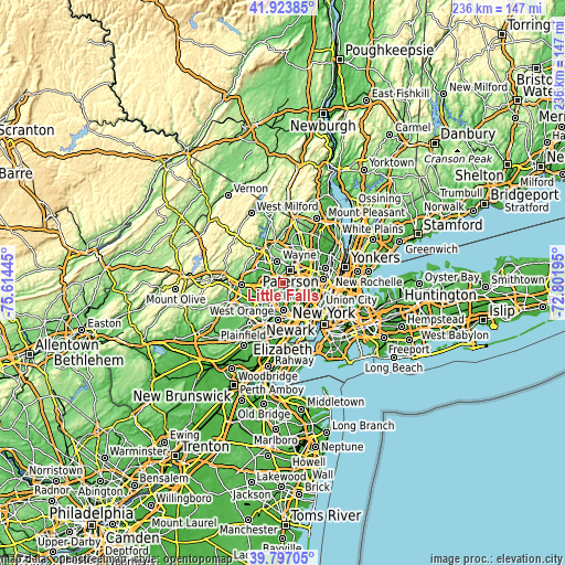 Topographic map of Little Falls