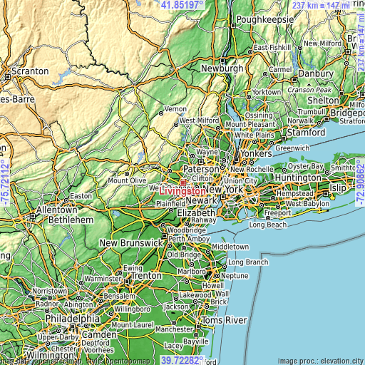 Topographic map of Livingston