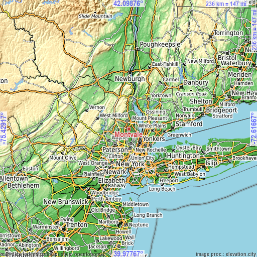 Topographic map of Montvale