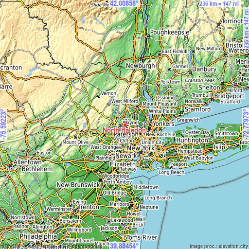 Topographic map of North Haledon