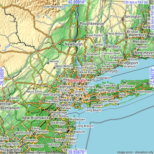 Topographic map of Northvale