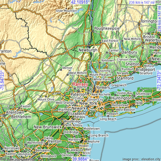 Topographic map of Ramsey