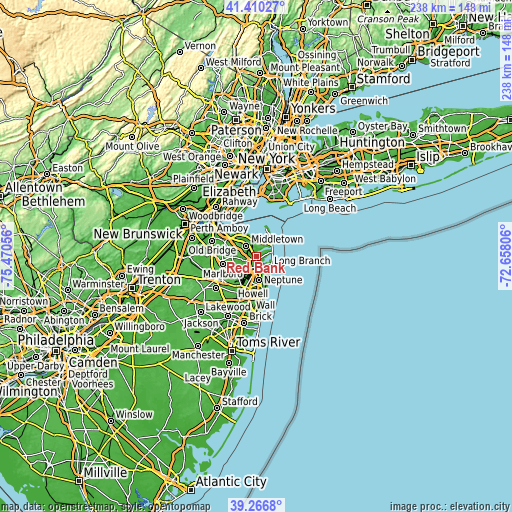 Topographic map of Red Bank