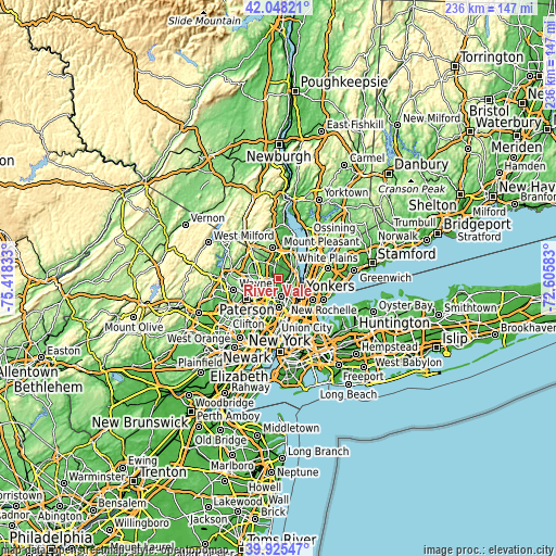 Topographic map of River Vale