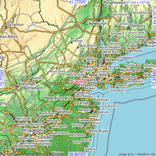 Topographic map of Summit