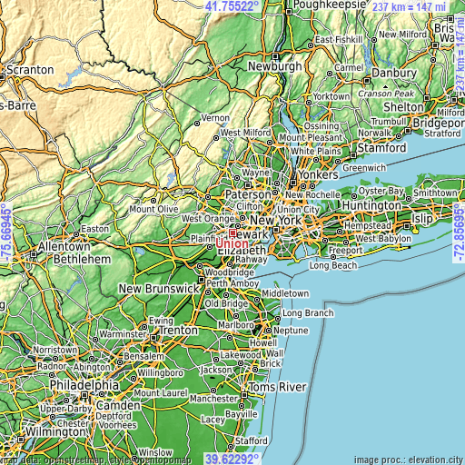 Topographic map of Union