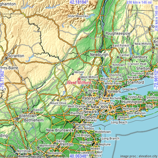 Topographic map of West Milford