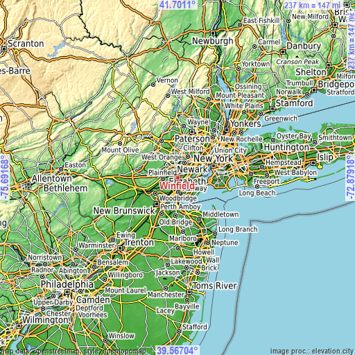 Topographic map of Winfield