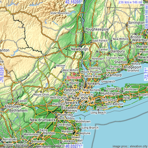 Topographic map of Airmont