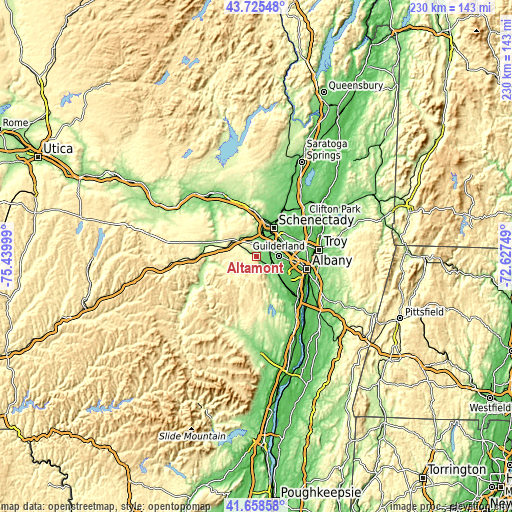 Topographic map of Altamont