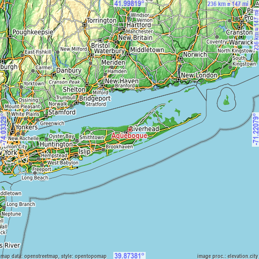 Topographic map of Aquebogue