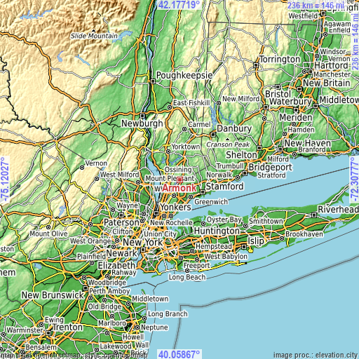 Topographic map of Armonk