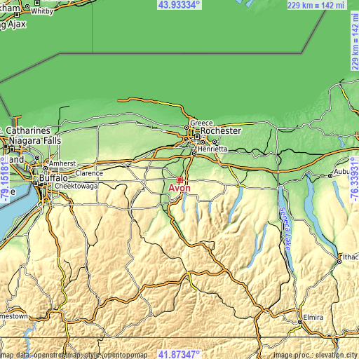 Topographic map of Avon