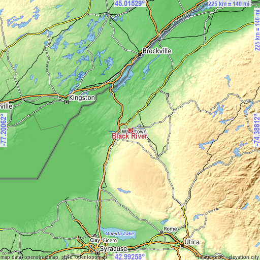 Topographic map of Black River