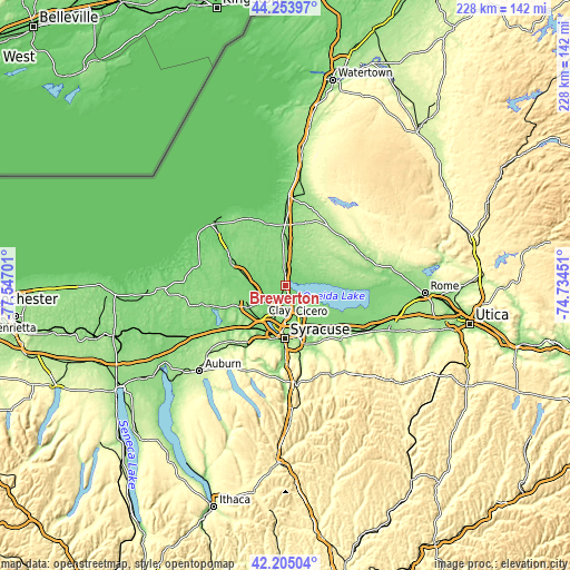 Topographic map of Brewerton