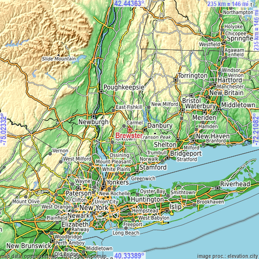 Topographic map of Brewster