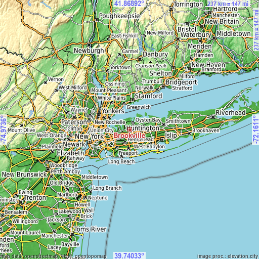 Topographic map of Brookville