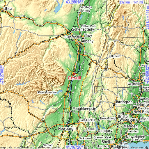 Topographic map of Catskill