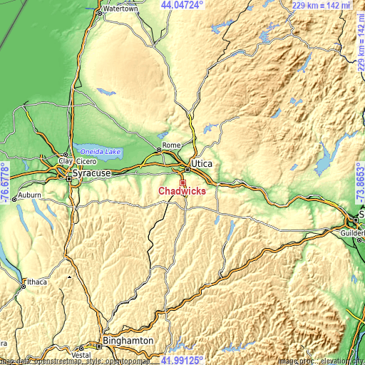 Topographic map of Chadwicks