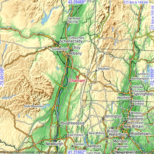 Topographic map of Chatham