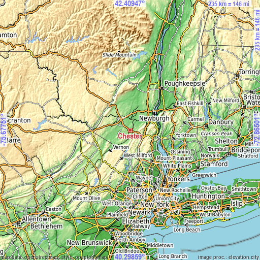 Topographic map of Chester