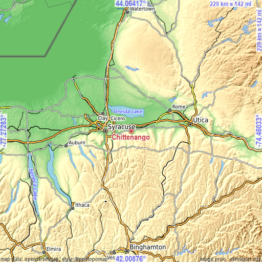 Topographic map of Chittenango