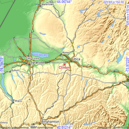 Topographic map of Clinton