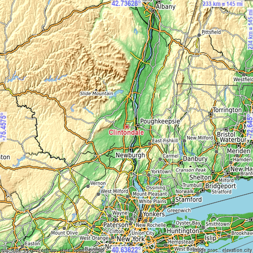 Topographic map of Clintondale