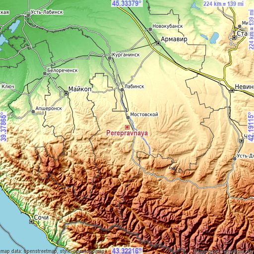 Topographic map of Perepravnaya