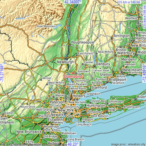 Topographic map of Crompond