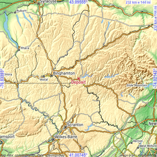 Topographic map of Deposit