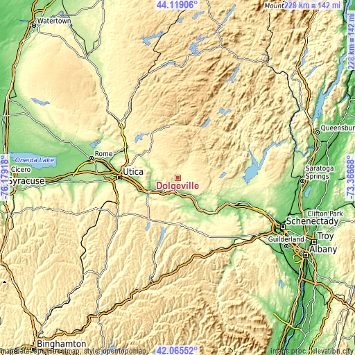 Topographic map of Dolgeville