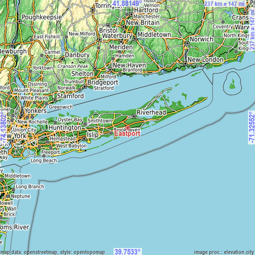 Topographic map of Eastport