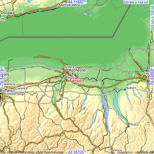 Topographic map of Fairport