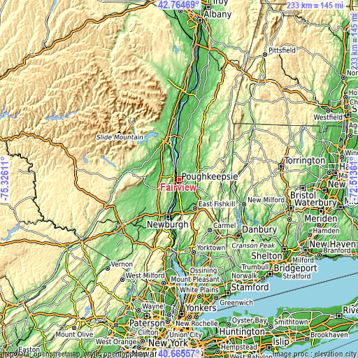 Topographic map of Fairview