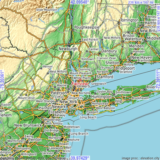 Topographic map of Fairview