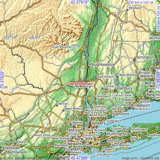 Topographic map of Gardnertown