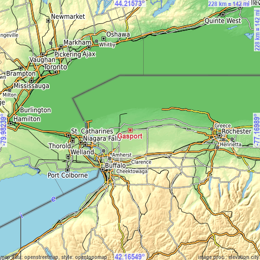 Topographic map of Gasport