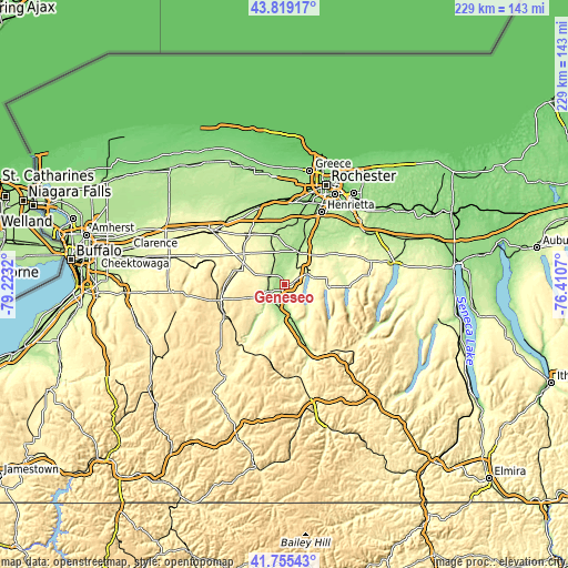 Topographic map of Geneseo